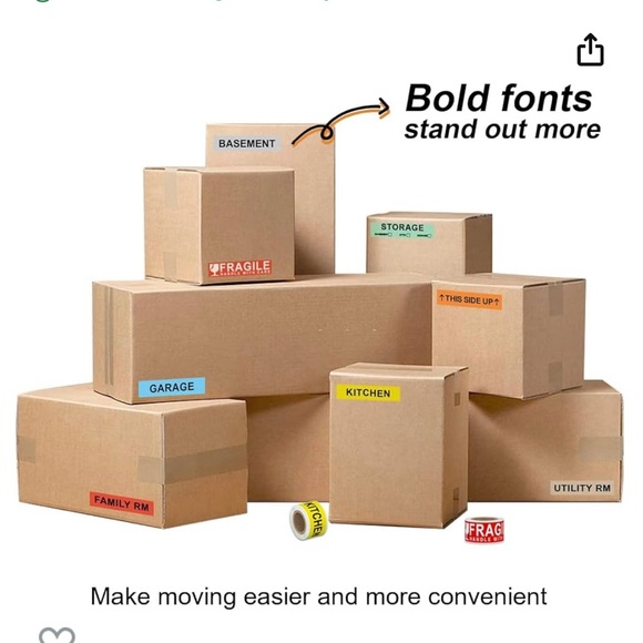 BNIB Color coded Moving labels - Picture 4 of 4